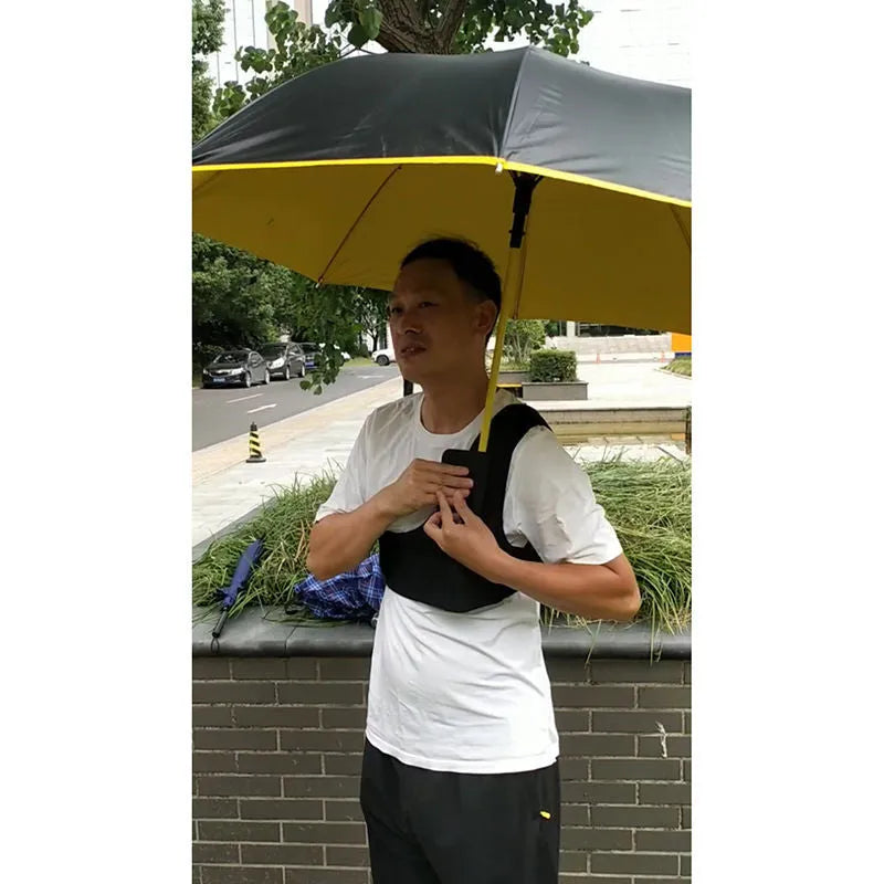 Portable black umbrella holder with shoulder strap showing diving cloth construction and simple design