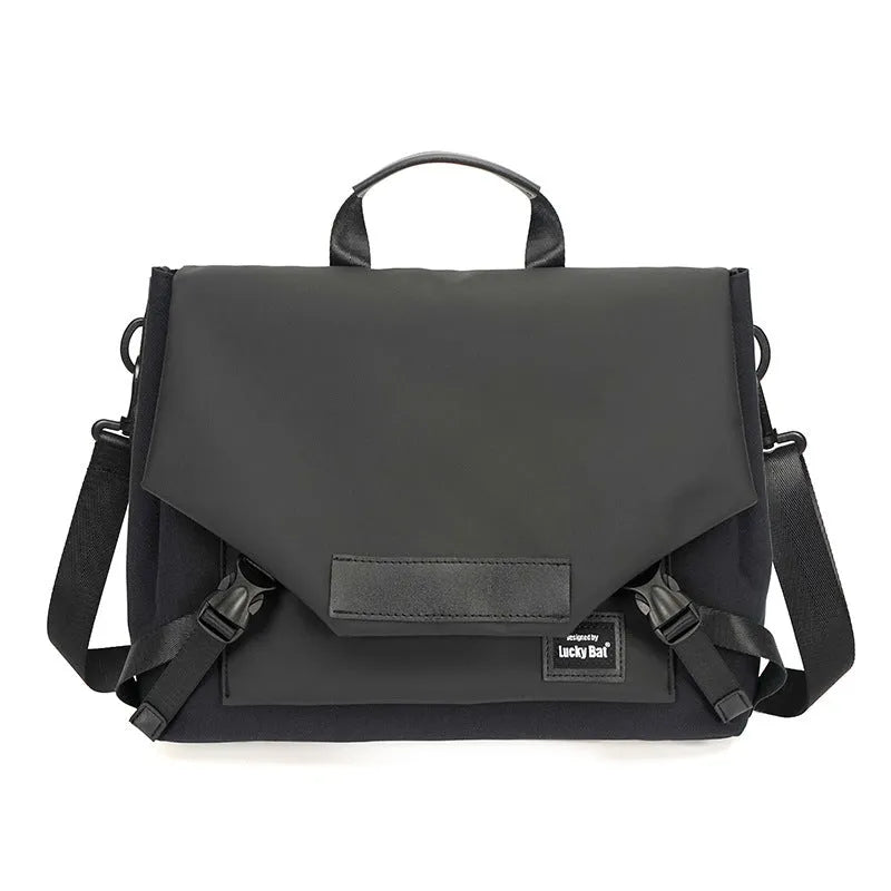 Oxford cloth laptop bag with letter pattern, two size options, water-resistant design for tablets and gaming notebooks