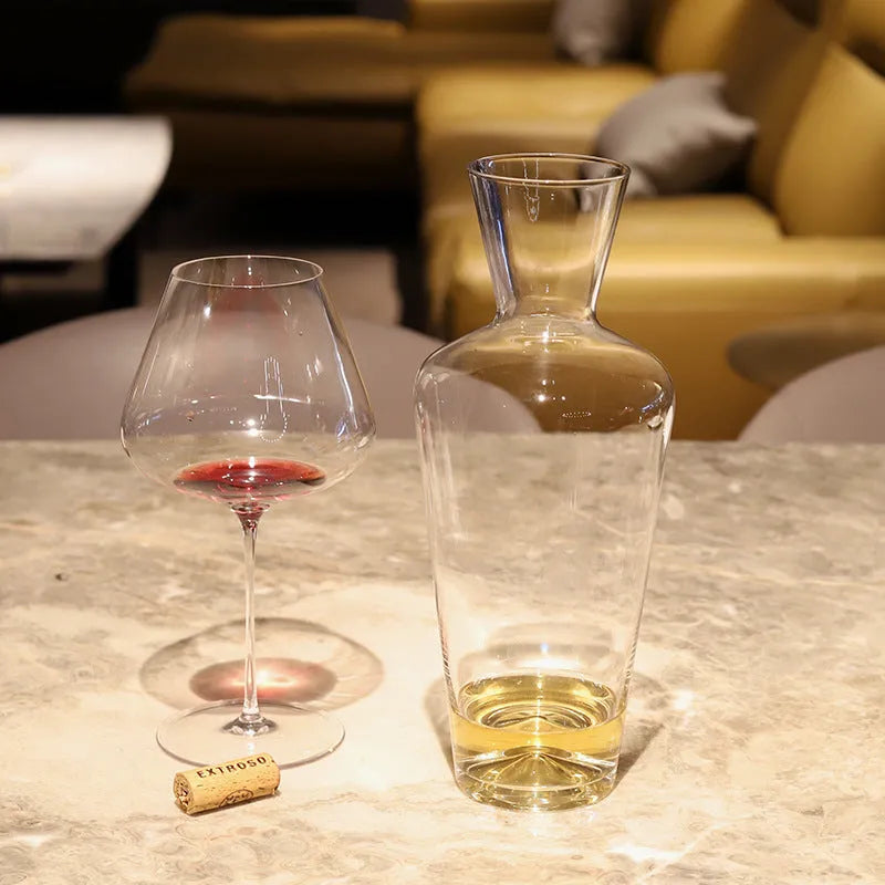 Crystal wine decanter with divider, solid colour, available in 1450ml, 1600ml, 820ml, and 1900ml capacities