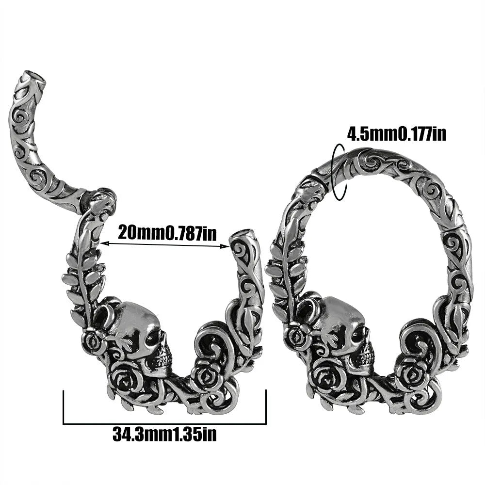 Stainless steel totem pattern fashion earrings with electroplated finish in one of fifteen colour variants