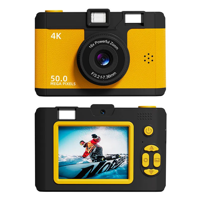 Children's camera with automatic printing, ultra HD video, LCD screen, 104 x 66 x 24 mm, six colours