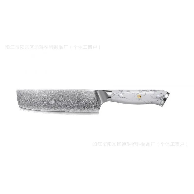 Damascus pattern VG10 steel combined chef knife with 21cm blade and 11cm handle