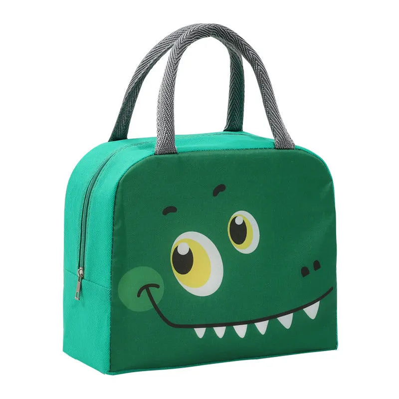 Cartoon aluminium foil insulated lunch box bag in orange bear design