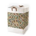 Fabric storage bag with handles in colourful bear pattern, dimensions 35x35x55cm
