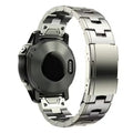 Garmin Jiaming Fenix replacement watch strap in black, silver, titanium colours for 22mm and 26mm widths