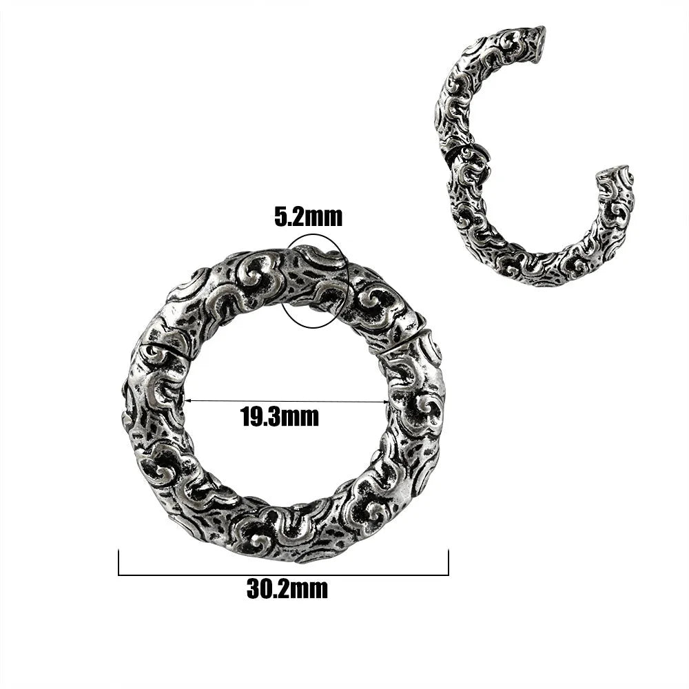 Stainless steel totem pattern fashion earrings with electroplated finish in one of fifteen colour variants