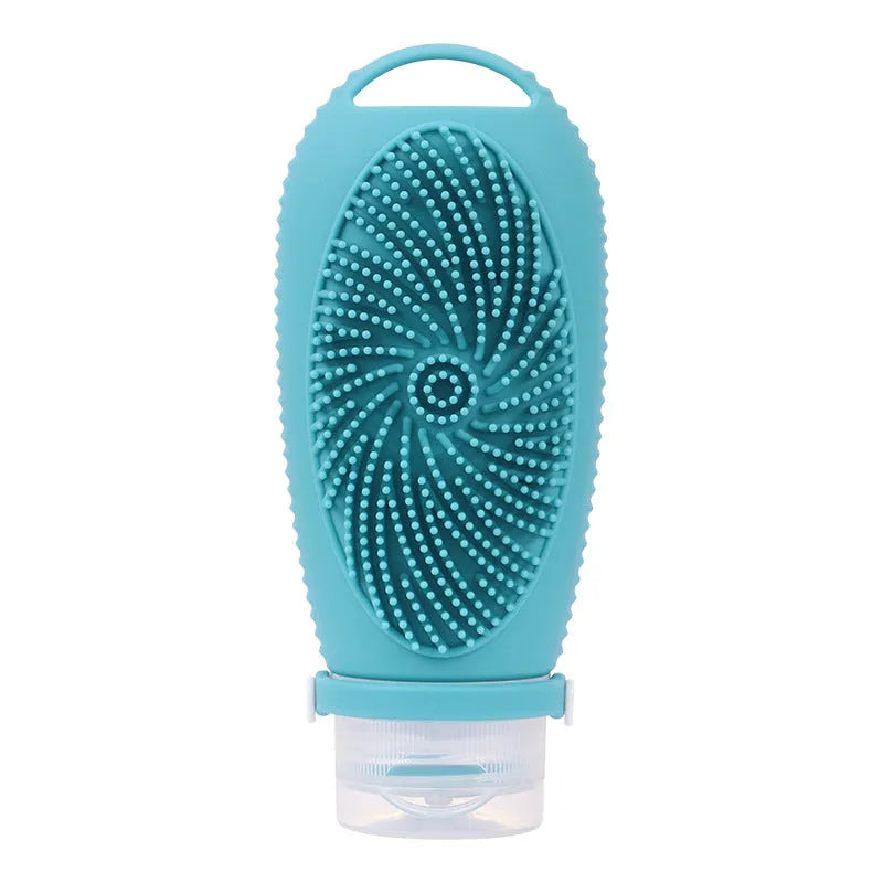 Silicone bath brush storage bottle in various colours with 100ml capacity