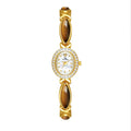 Tigereye Maillard chain watch for women, 7mm alloy, Tiger Eye Champagne Gold colour