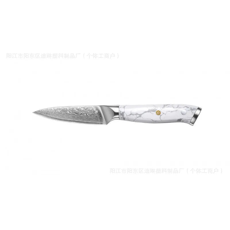 Damascus pattern VG10 steel combined chef knife with 21cm blade and 11cm handle