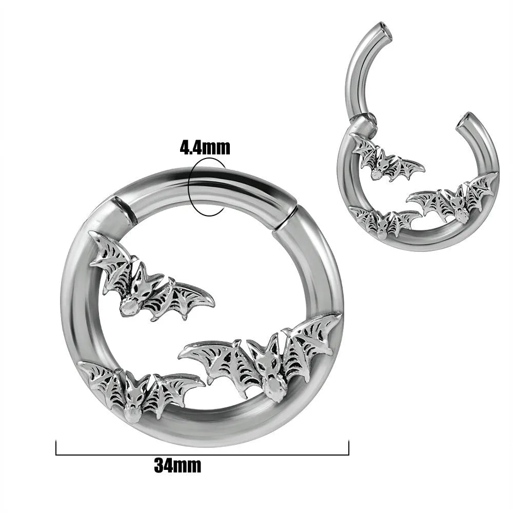 Stainless steel totem pattern fashion earrings with electroplated finish in one of fifteen colour variants