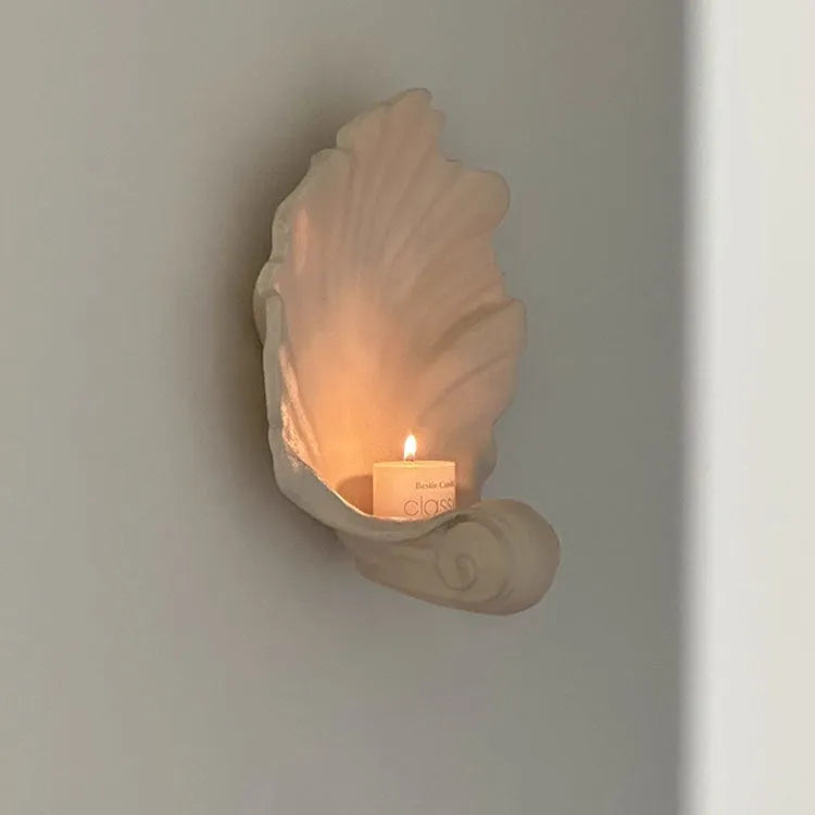 White resin simulation shell ornament for fruit plates and table displays