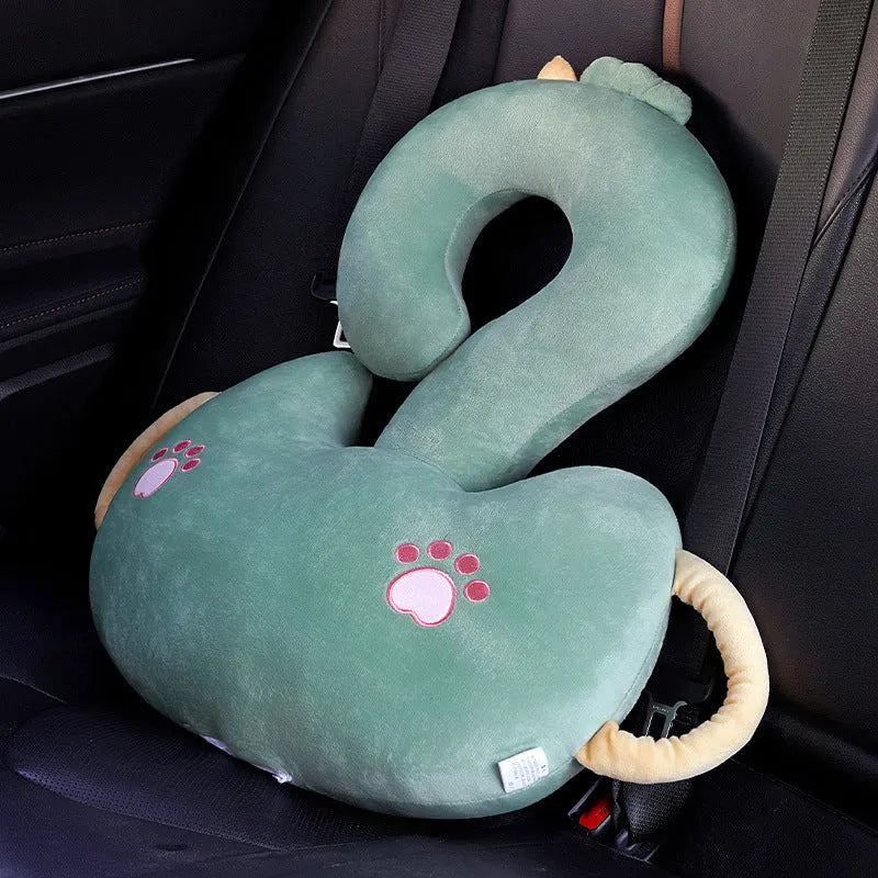 Square 65cm cartoon animal design cushion with soft PP cotton filling, shown in capybara print.
