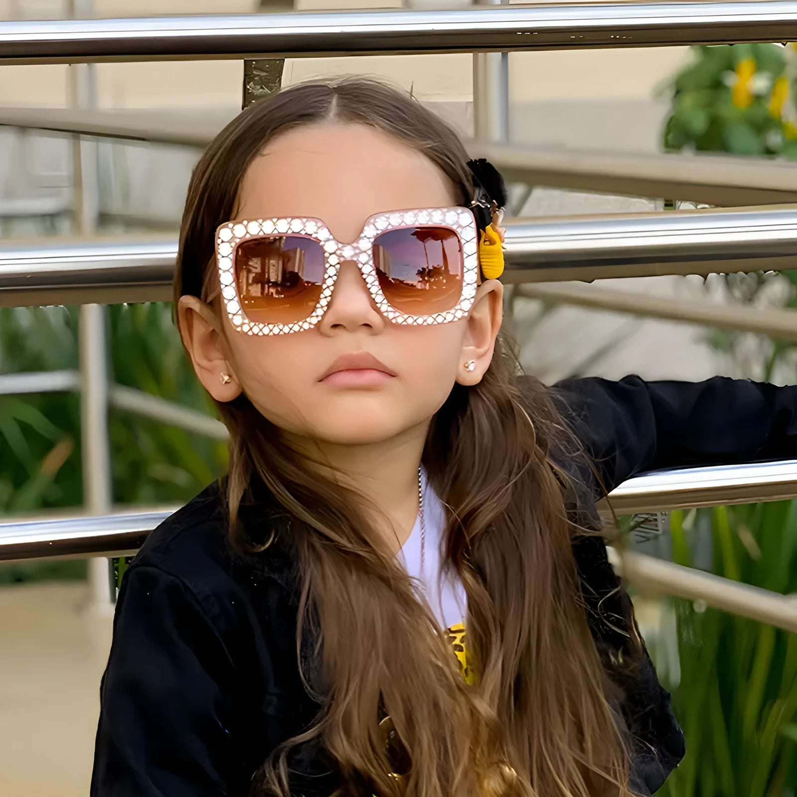 Plastic fashion sunglasses with personality styling in various colour combinations for sun protection