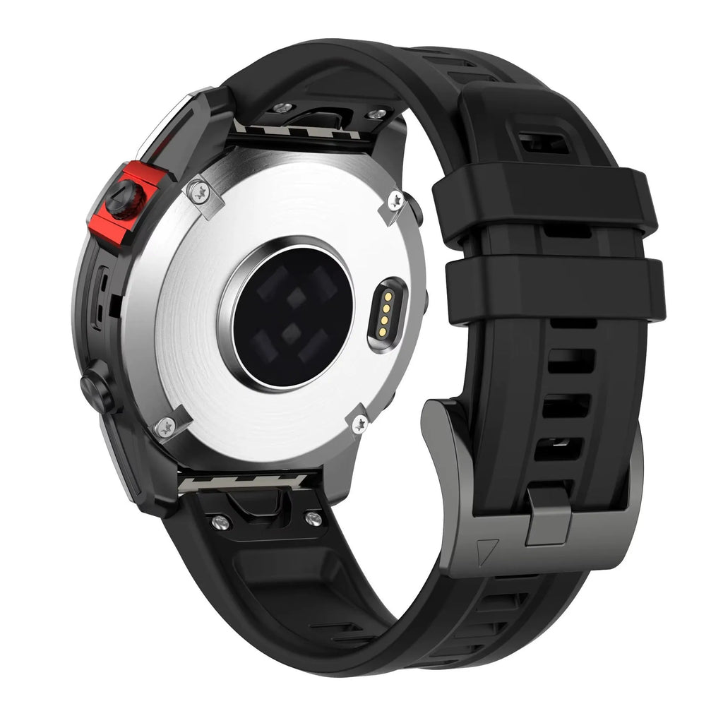 Jiaming Fenix7 quick release silicone watchband in multiple colours showing sports style and three size options