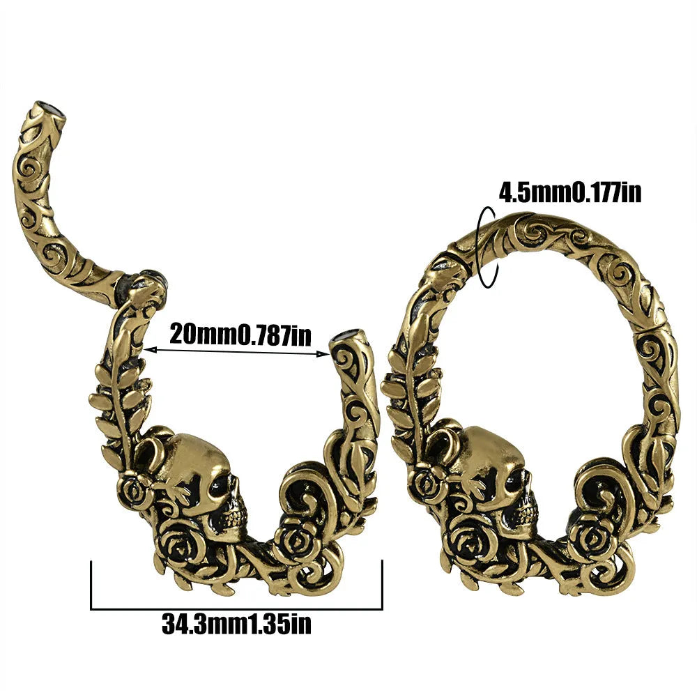 Stainless steel totem pattern fashion earrings with electroplated finish in one of fifteen colour variants