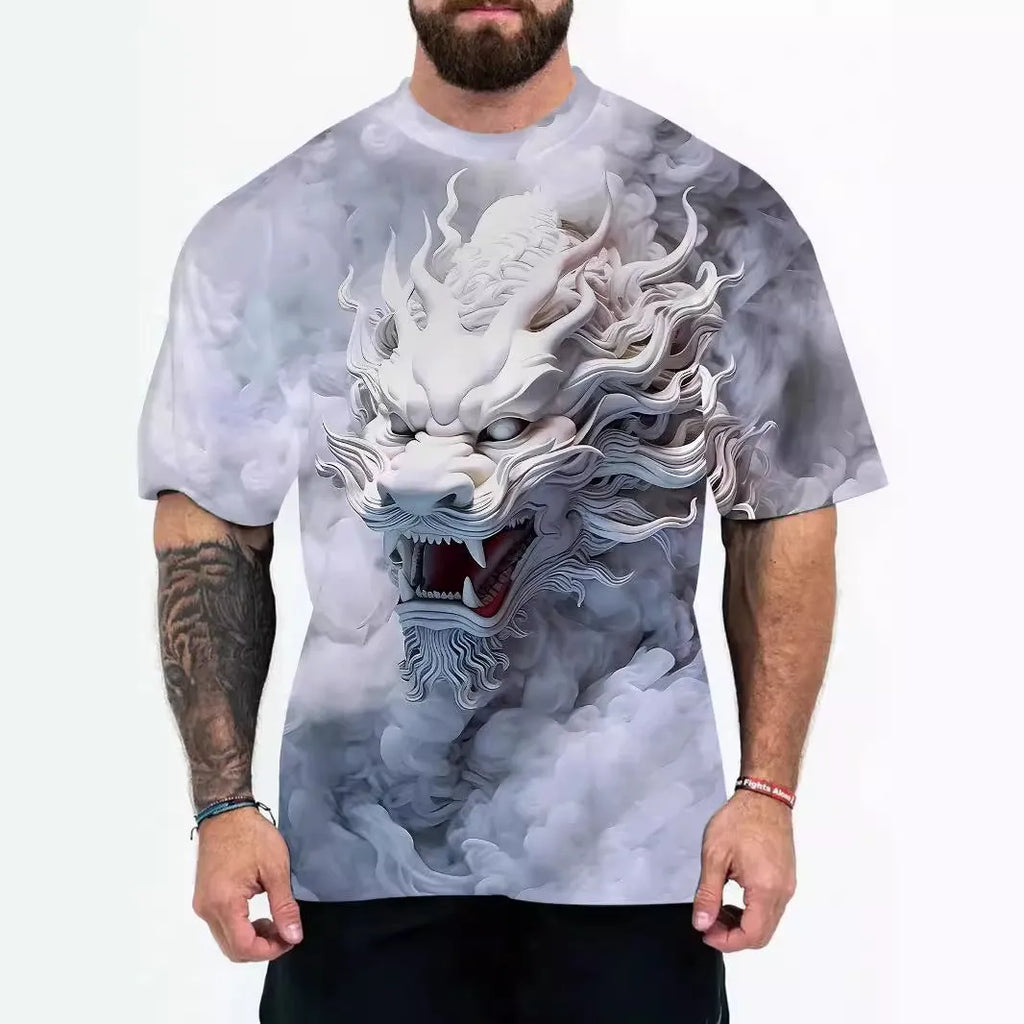 Men's loose fit short sleeve t-shirt with a choice of coloured letters or eagle head graphic print.