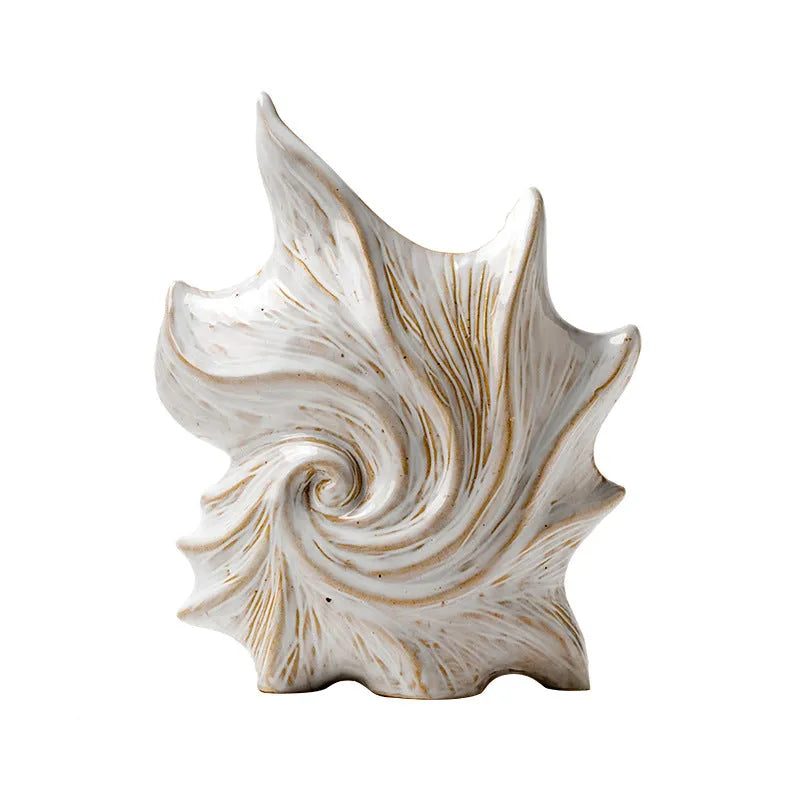 European style ceramic vase with coloured glaze finish in retro creative design