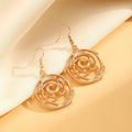 Women's spiral donut jewellery set with necklace, bracelet and earrings in gold or silver geometric design