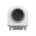 White automatic enclosed cat litter box with dimensions 556x512x590mm for cats up to 10kg