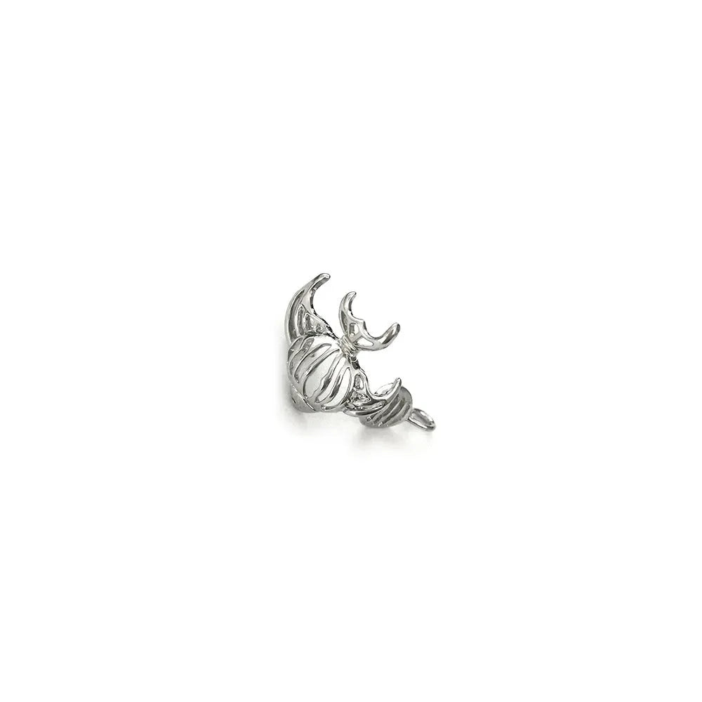 Adjustable hollow cage pendant silver colour copper base electroplated finish
