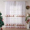 American Christmas curtain with snowflake embroidery design in semi-sunshade fabric