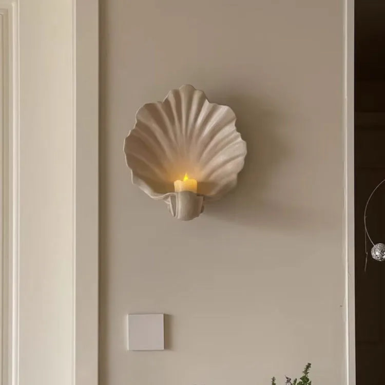 White resin simulation shell ornament for fruit plates and table displays