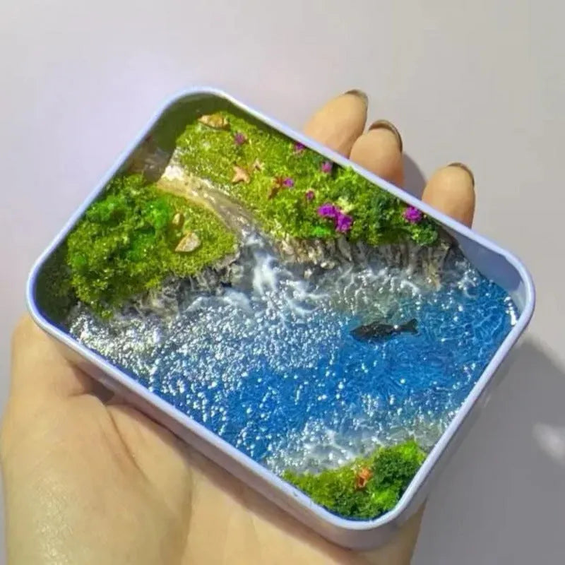 Handmade bamboo marine landscape ornament for DIY aquarium and craft projects