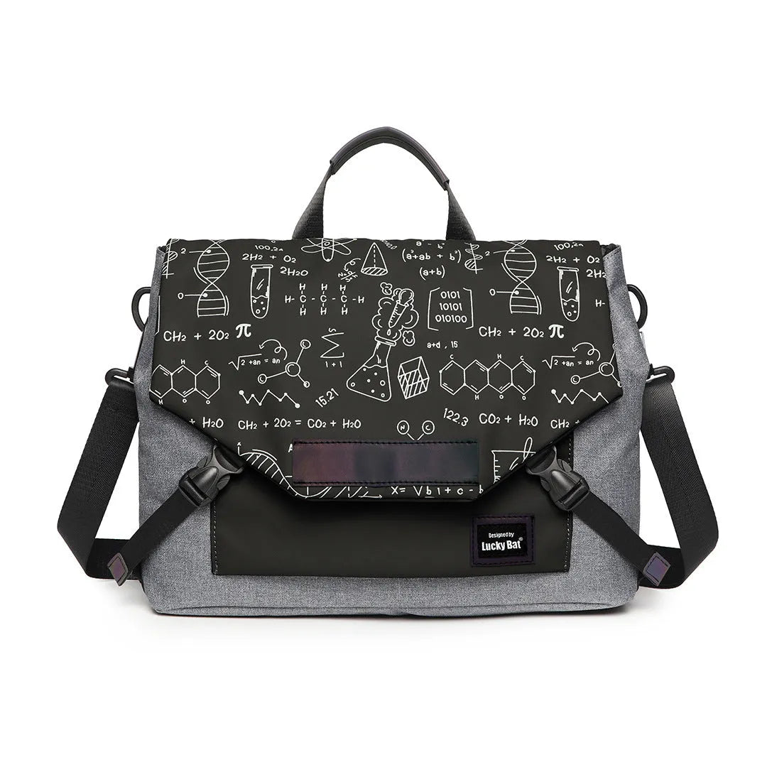 Oxford cloth laptop bag with letter pattern, two size options, water-resistant design for tablets and gaming notebooks