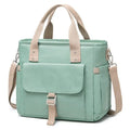 Portable cube-style hiking picnic bag with removable shoulder strap and side pocket in Oxford cloth