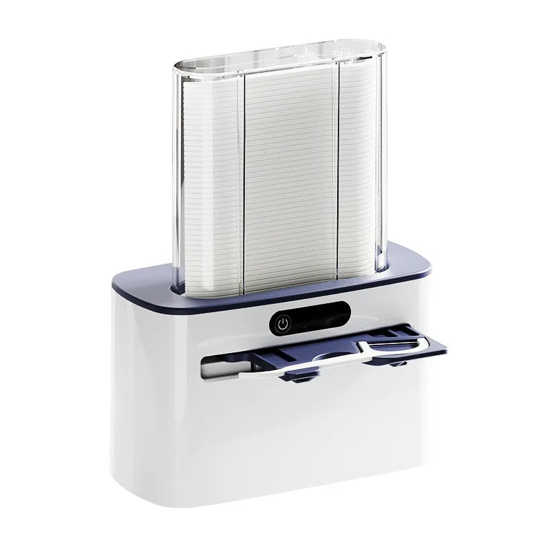 Intelligent induction dental floss box in dark gray, light gray, and gold colour options with USB charging port