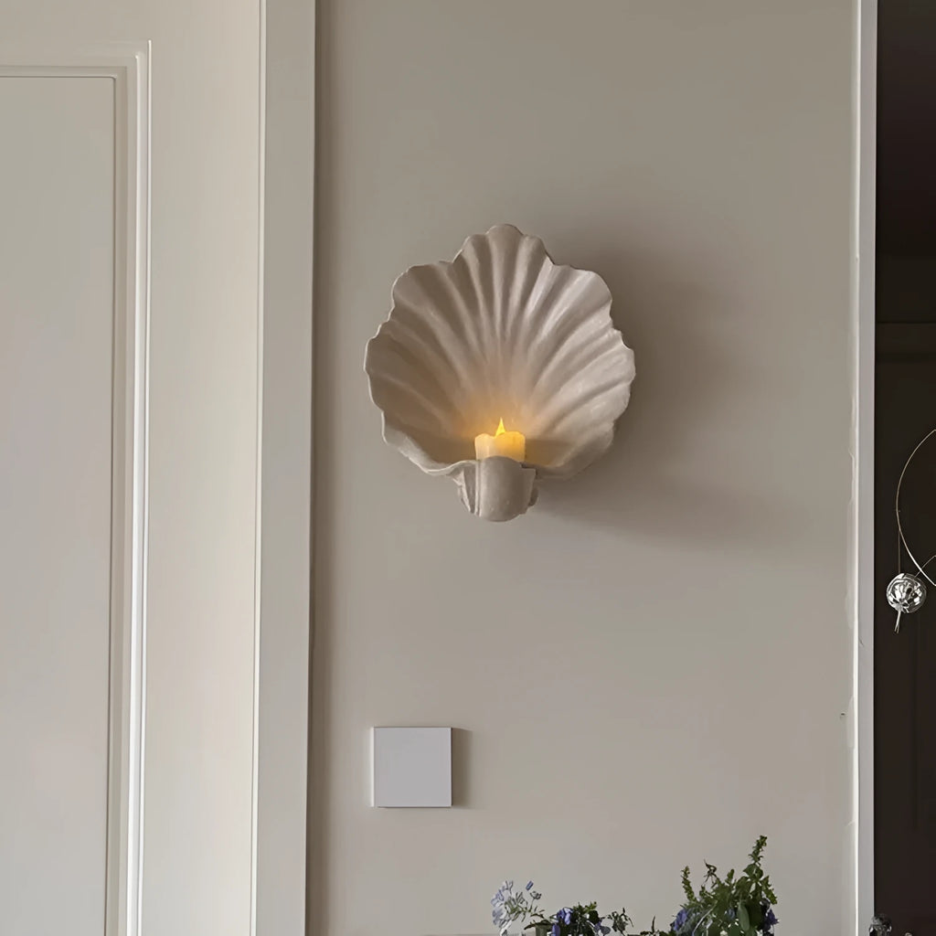 White resin simulation shell ornament for fruit plates and table displays
