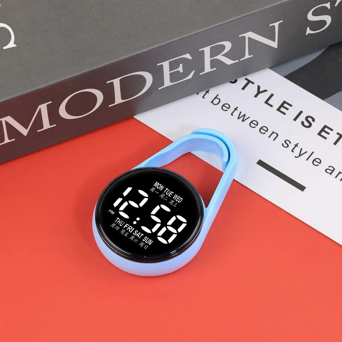 LED digital electronic watch with luminous display in multiple colour options on plastic strap