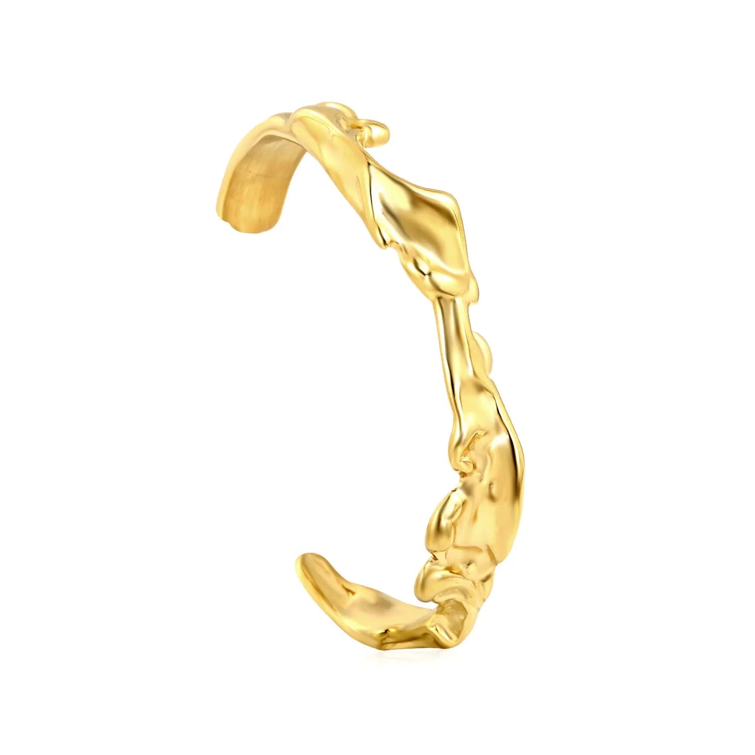Modern stainless steel alloy bracelet on a wrist, shown in one of three available colour finishes.