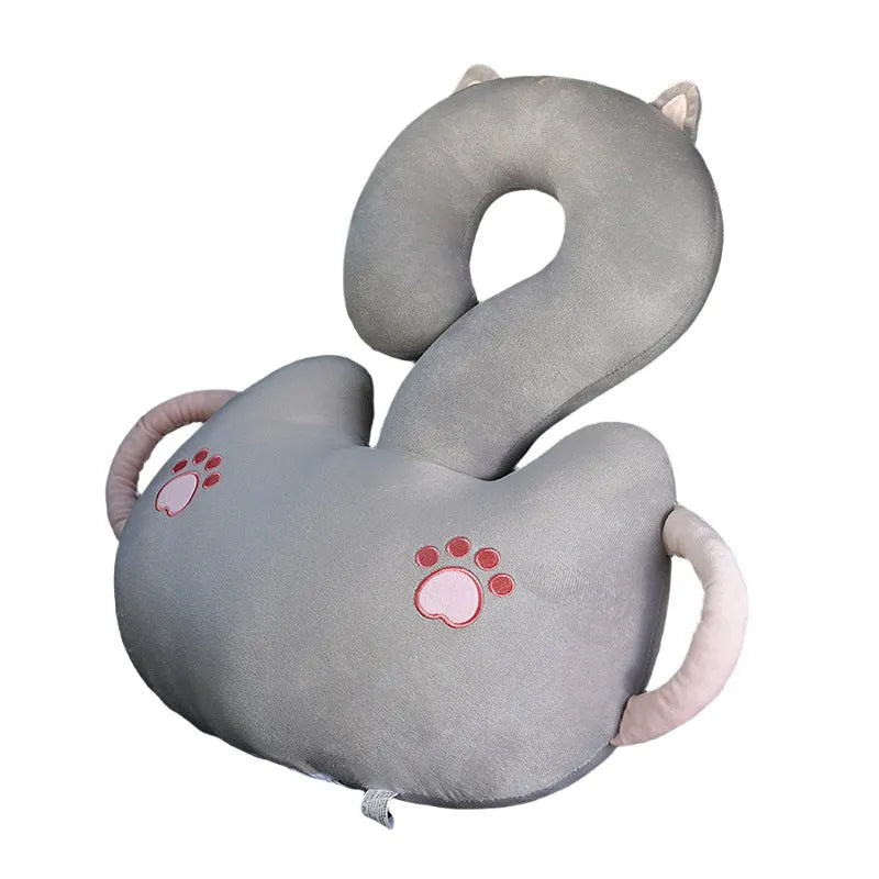 Square 65cm cartoon animal design cushion with soft PP cotton filling, shown in capybara print.