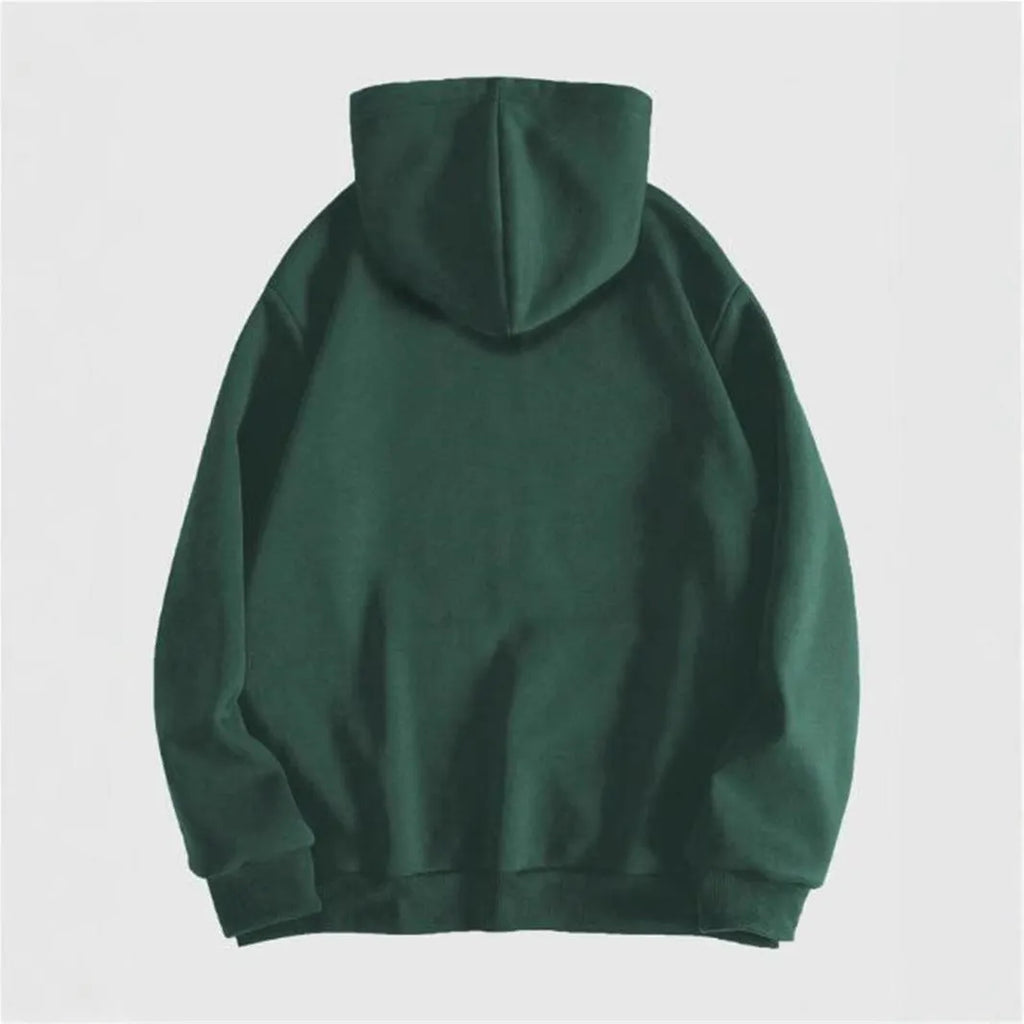 Men's black Harajuku style hooded sweatshirt with skull pattern hot stamping print and long sleeves