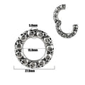 Stainless steel totem pattern fashion earrings with electroplated finish in one of fifteen colour variants