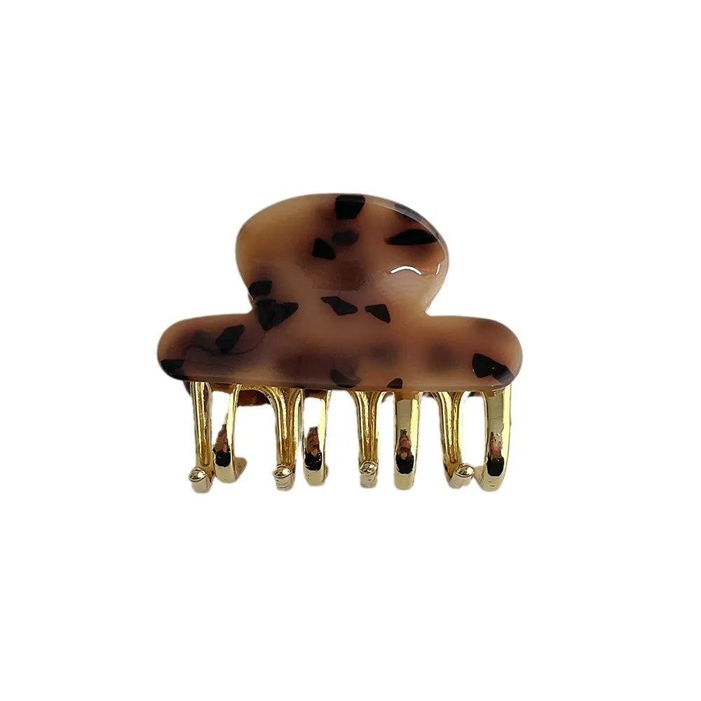 Women's dopamine retro acetate hair barrettes with metal grip in four colour options