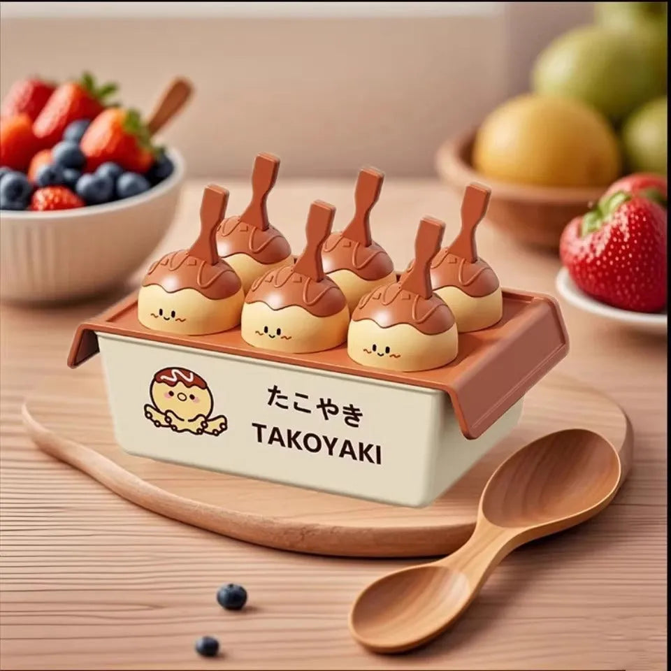 Plastic octopus balls creative ice cream box mould for making takoyaki shaped frozen treats