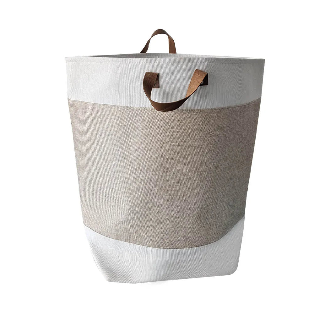 Fabric storage bag with handles in colourful bear pattern, dimensions 35x35x55cm