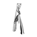 Titanium French U-shaped nail art scissors with stainless steel blades in black, titanium, or silver colour options.