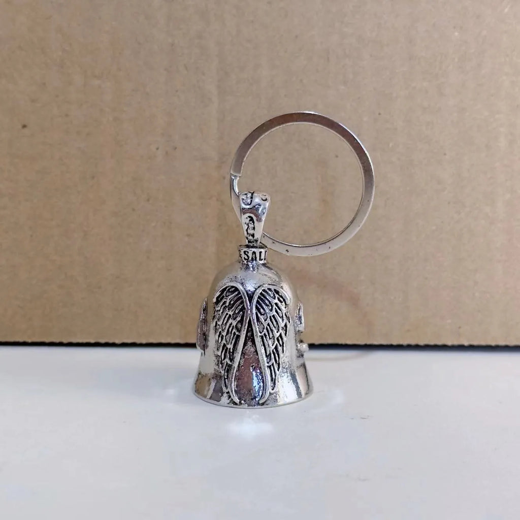 Angel feather wings design keychain and necklace in vintage electroplated alloy.