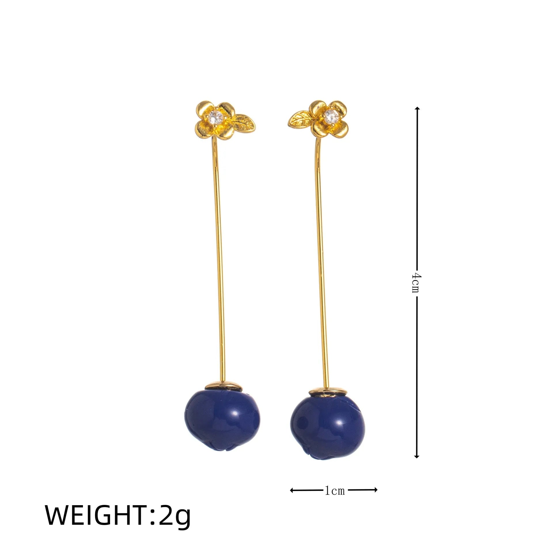 Copper electroplated earrings with detailed carrot, orange, blueberry, chilli, lemon, olive, and peach fruit vegetable designs.