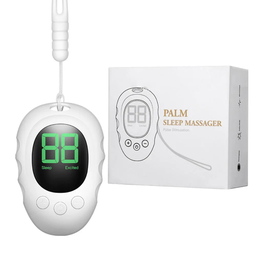 Silicone sleep aid hand grip device in choice of white, black, or green colour.