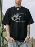 Men's pure cotton Japanese retro style t-shirt in solid colours showing sizing from XS to XXL