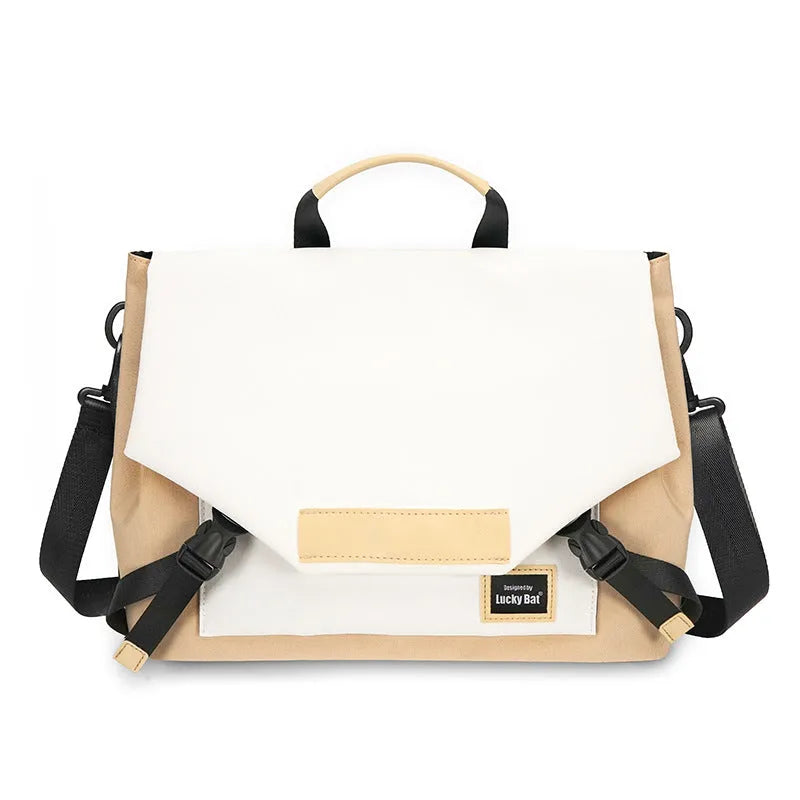 Oxford cloth laptop bag with letter pattern, two size options, water-resistant design for tablets and gaming notebooks