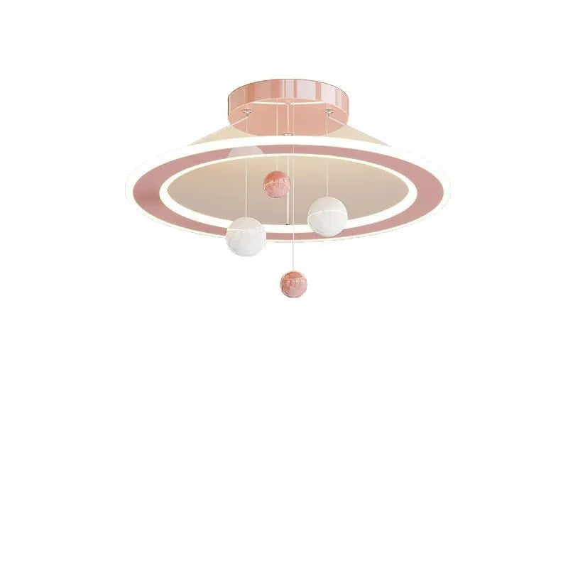 Children's bedroom chandelier ceiling light in white or pink, 220V, modern simplicity style for boys' and girls' rooms