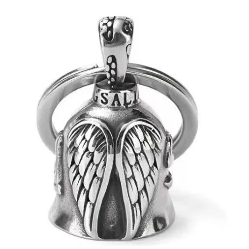 Angel feather wings design keychain and necklace in vintage electroplated alloy.