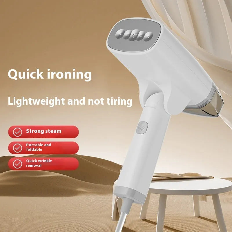 HB-668 handheld garment steamer in white or blue with mechanical controls and water tank