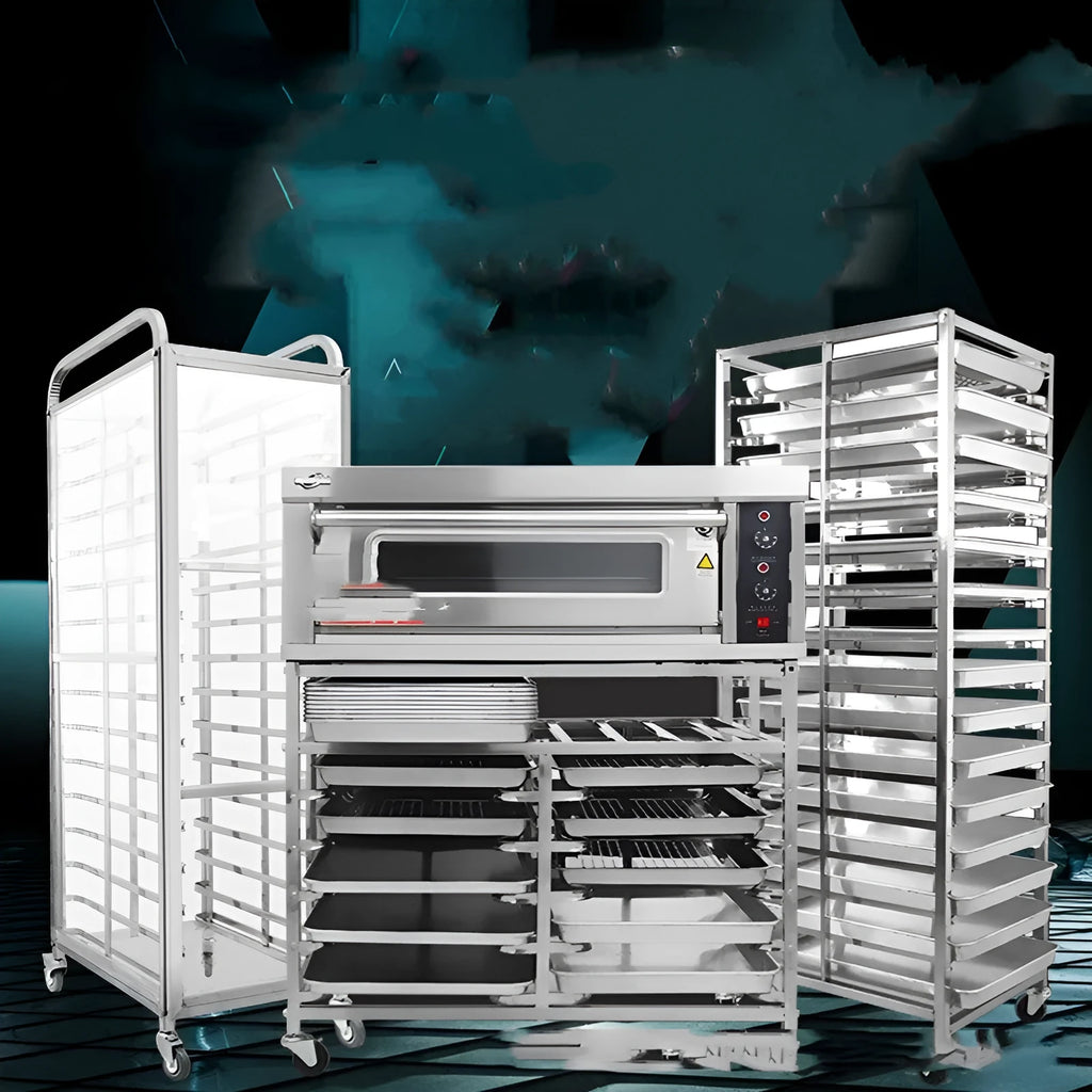 Stainless steel six-layer baking tray rack for 40x60cm commercial oven trays