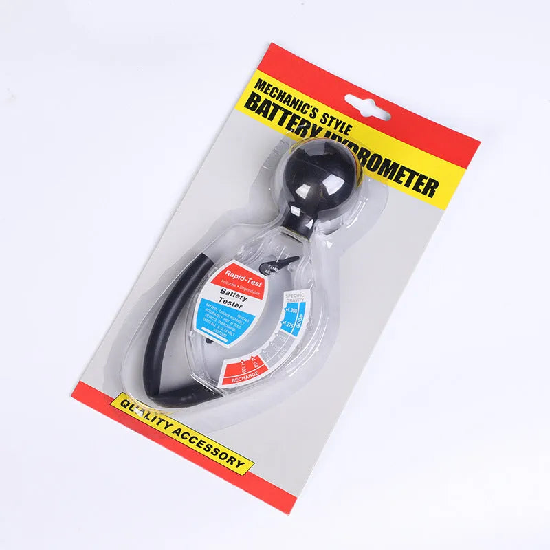 ABS battery hydrometer tool for lead-acid electrolyte testing with suction mechanism